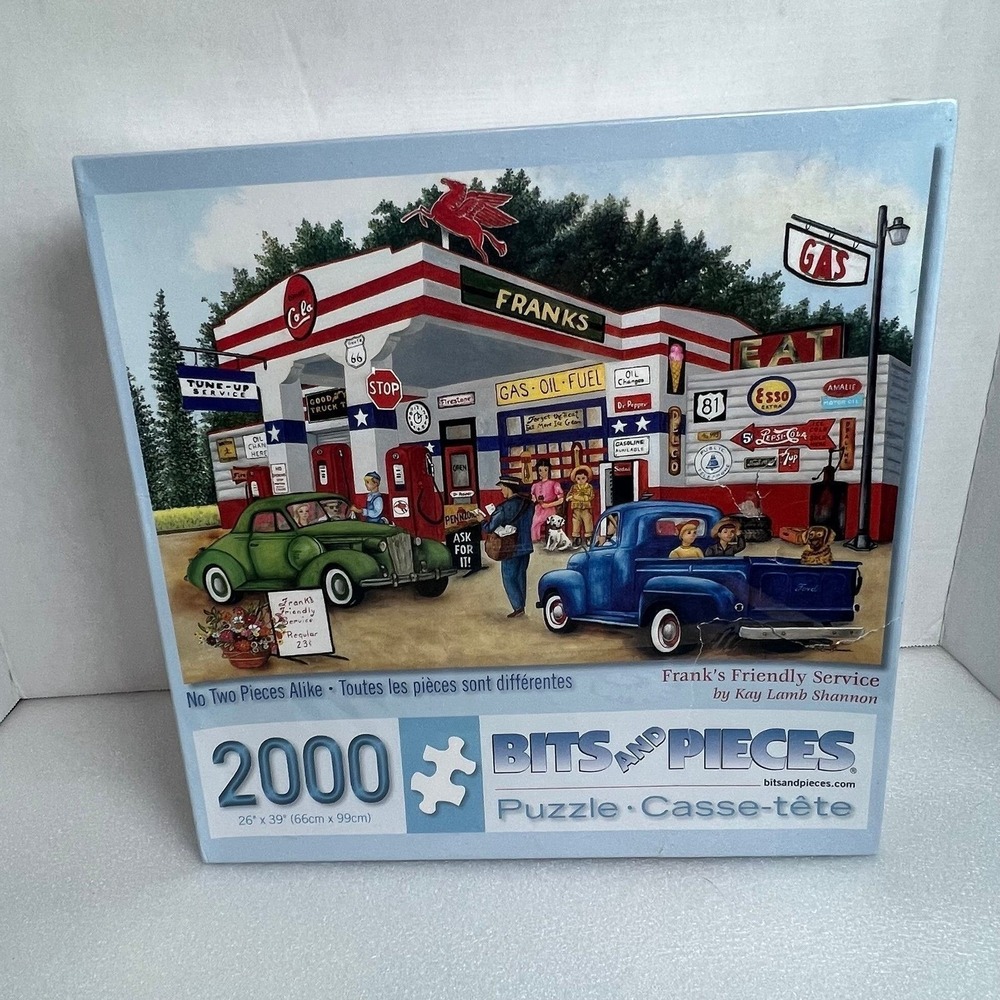 Bits and Pieces 2000 Piece Puzzle New Frank's Friendly Service 26" x 39"